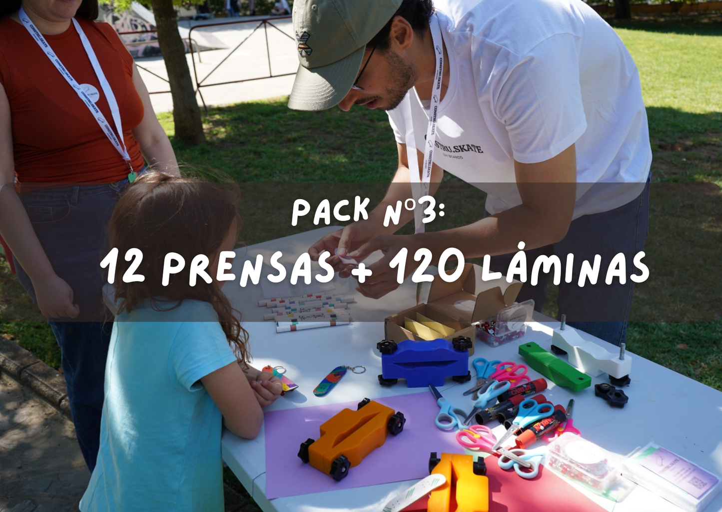 PACK Nº3 - SKATE SCHOOL - 12 PRENSAS y 120 LÁMINAS